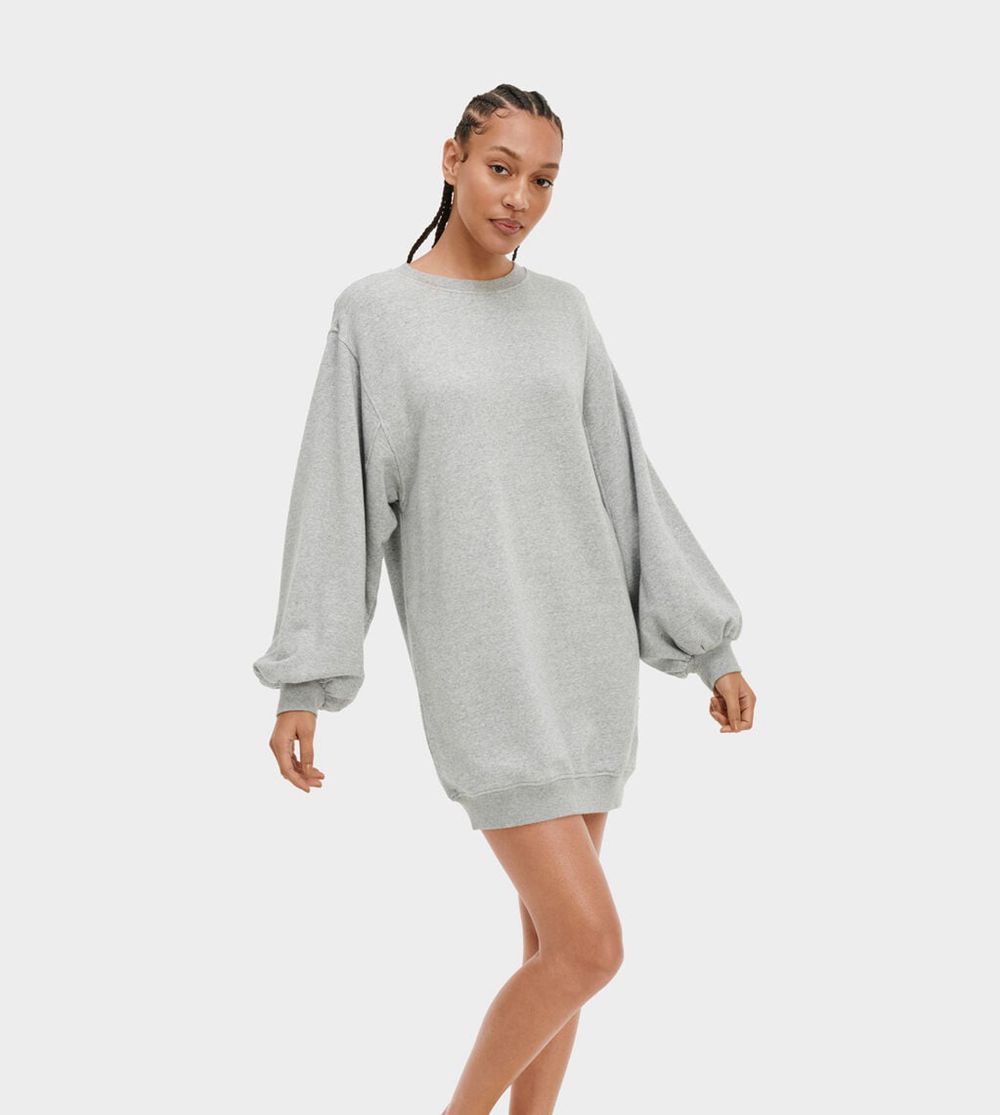 Ugg Ariela Balloon Sleeve - Womens Dress - Grey - NZ (1329PIDJO)